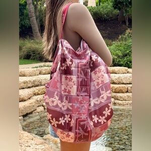 PHASESHAWAII Pua Block Mauve Shappa Tote